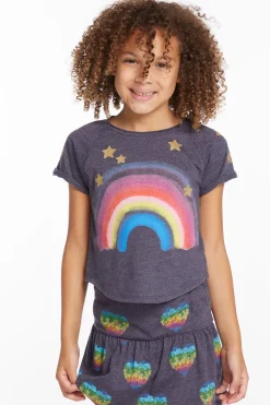 Chaser Brand Painted Rainbow Girls Tee Flash Sale