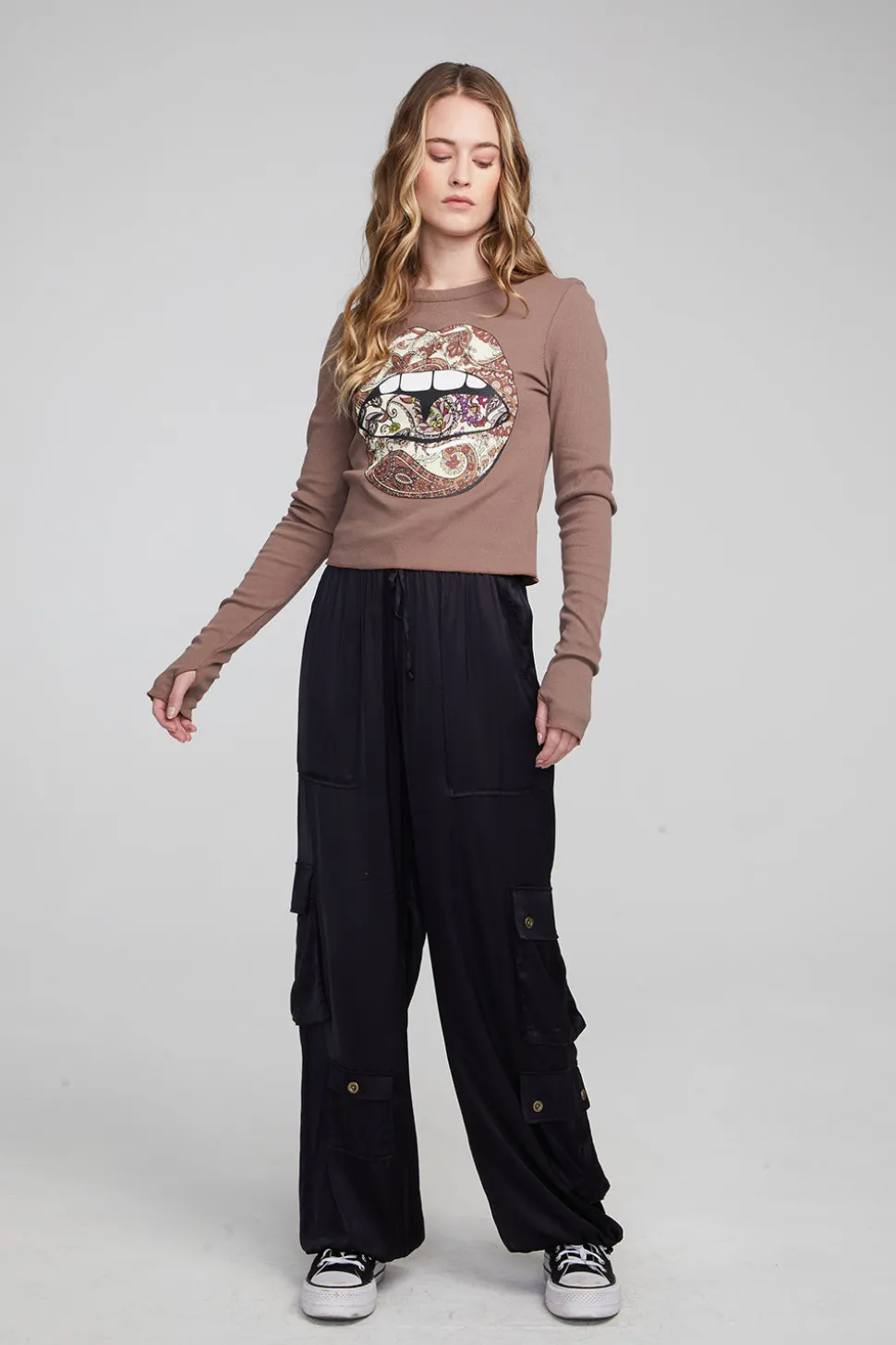 Chaser Brand Paisley Lips Long Sleeve Store