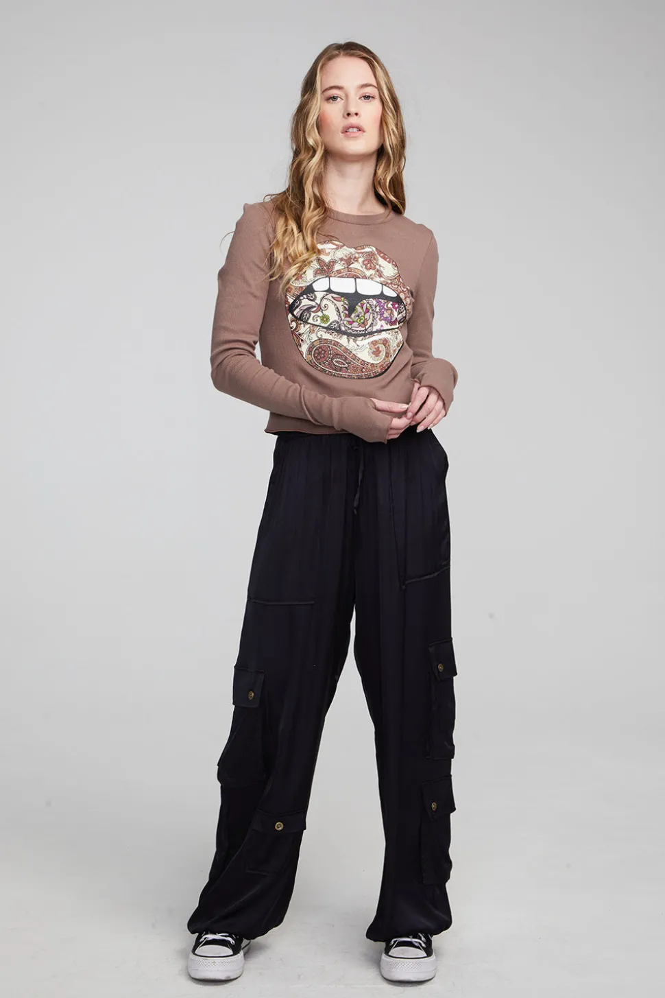 Chaser Brand Paisley Lips Long Sleeve Store