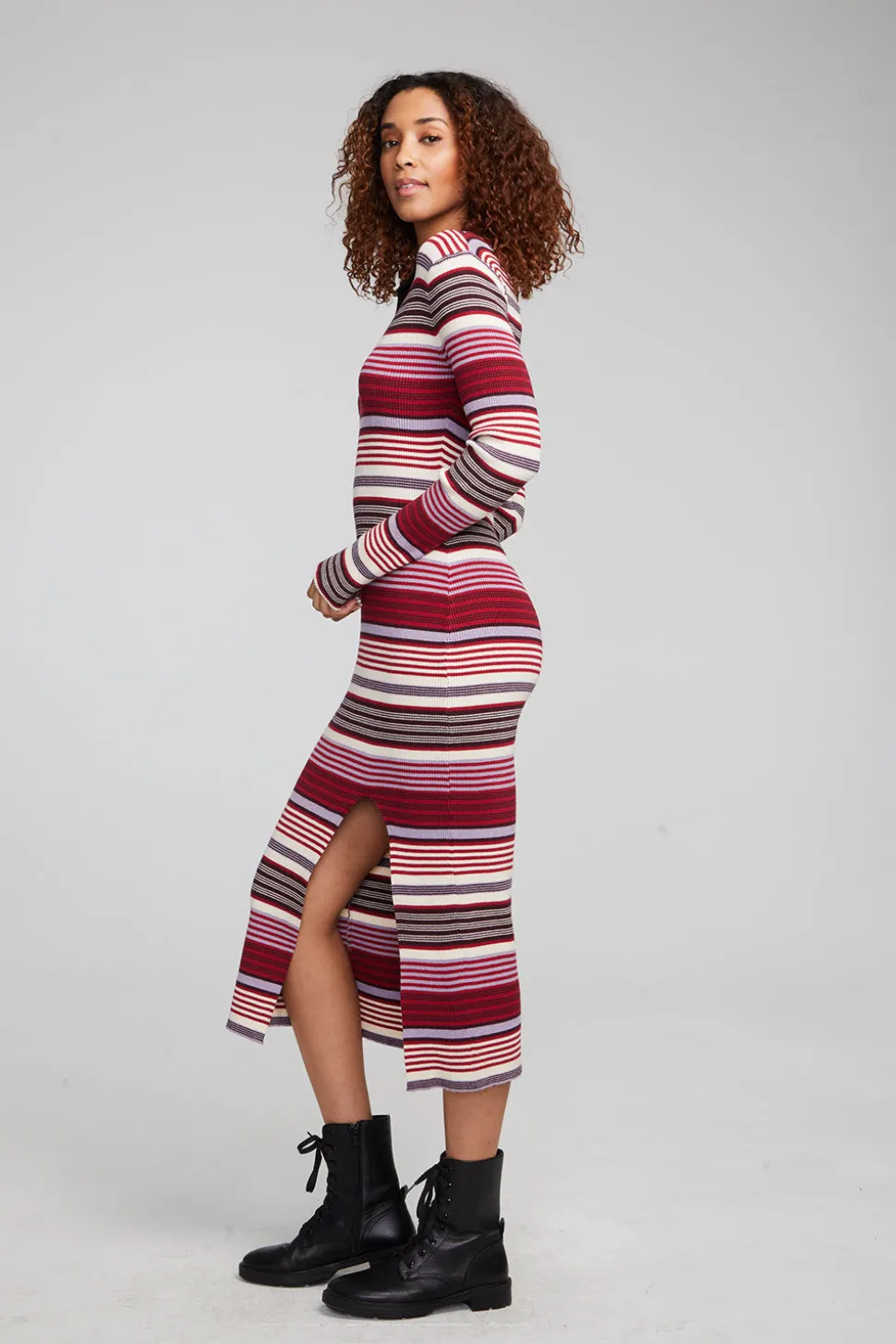 Chaser Brand Palm Roxy Stripe Midi Dress Cheap