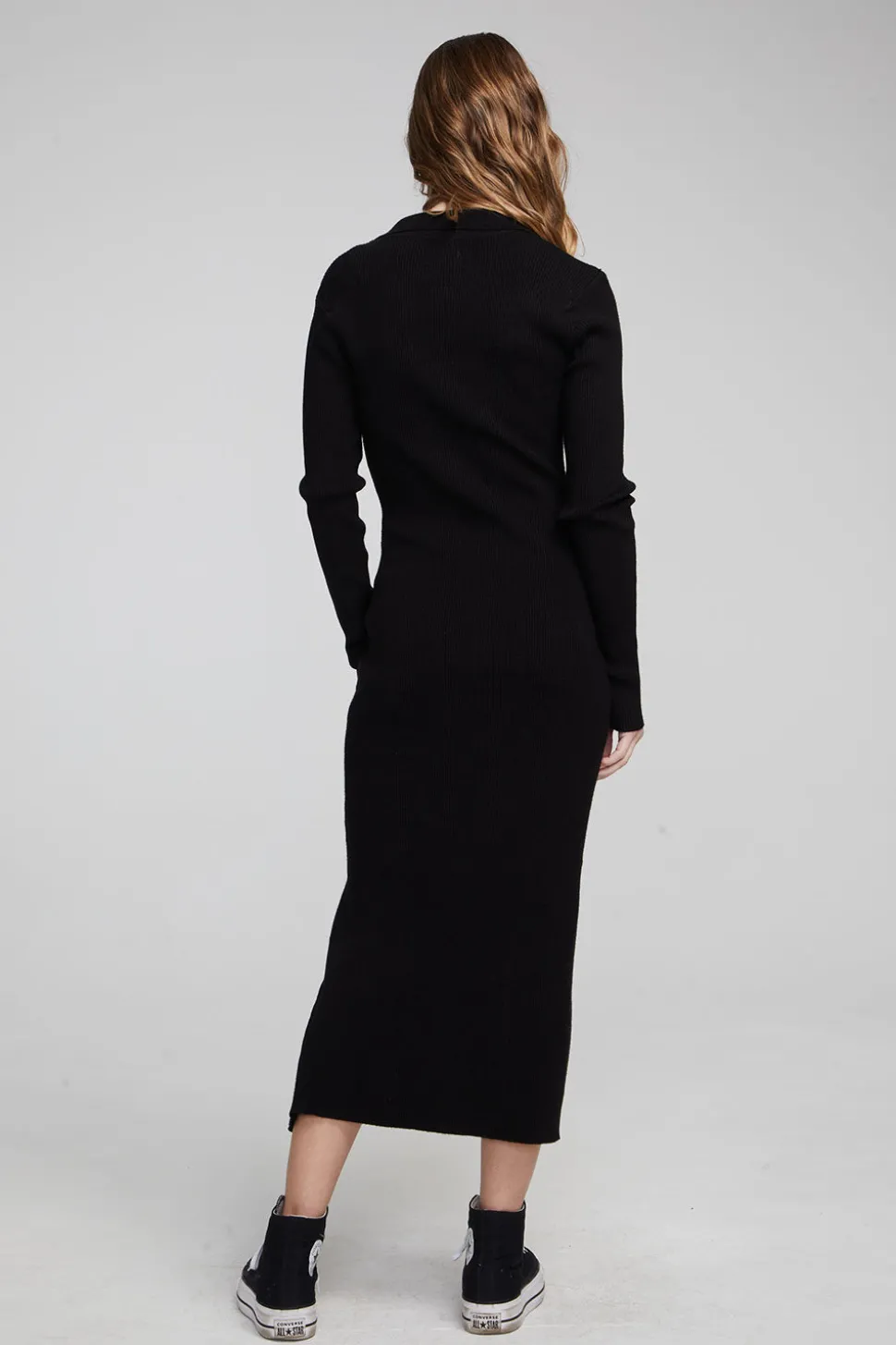 Chaser Brand Palm Shadow Black Midi Dress Online