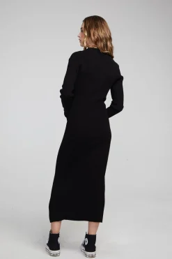 Chaser Brand Palm Shadow Black Midi Dress Online