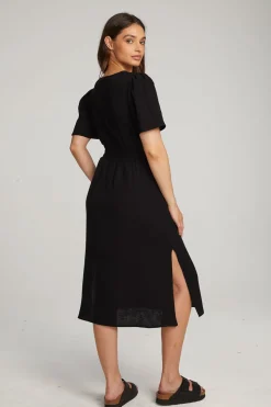 Chaser Brand Palmer Licorice Midi Dress Best