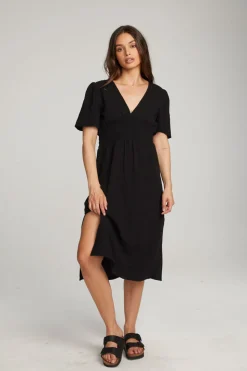 Chaser Brand Palmer Licorice Midi Dress Best