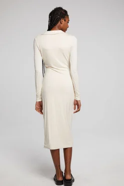 Chaser Brand Palmm Whitecap Grey Midi Dress Flash Sale