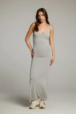 Chaser Brand Panther Heather Grey Maxi Dress Best