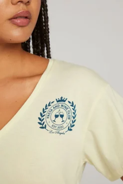 Chaser Brand Pasta And Wine Club Tee Clearance