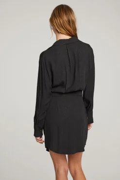 Chaser Brand Paxton Licorice Mini Dress Clearance