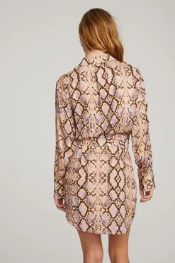 Chaser Brand Paxton Python Print Mini Dress Store
