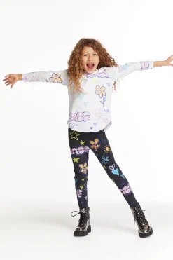 Chaser Brand Peace & Love Girls Cozy Knit Classic Legging Discount