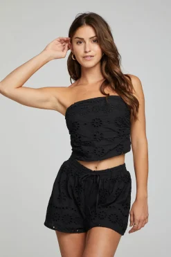Chaser Brand Pier Crop Top - Black Onyx Store
