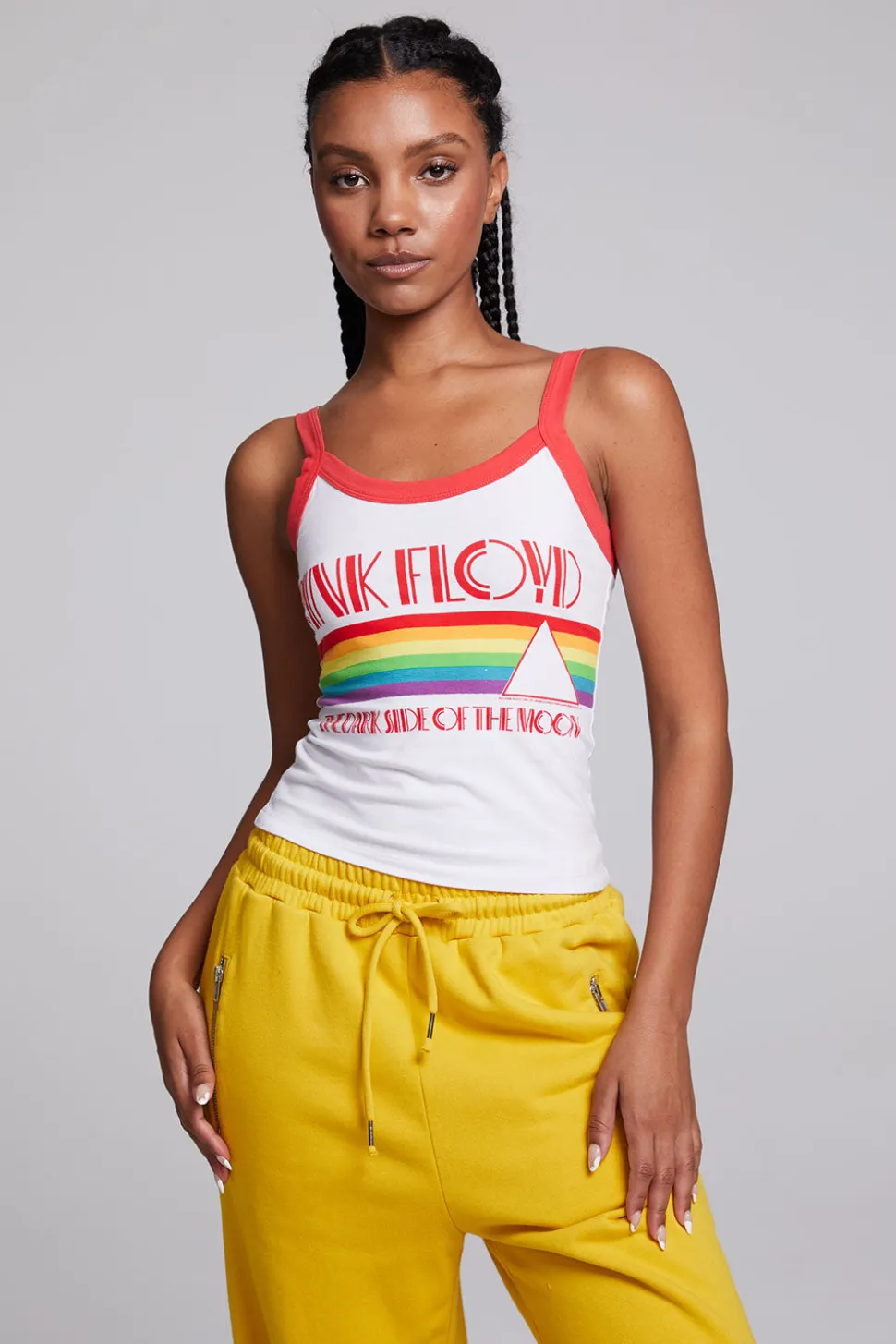 Chaser Brand Pink Floyd Rainbow Dark Side Of The Moon Tank Top Outlet