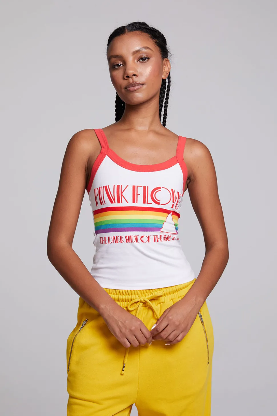 Chaser Brand Pink Floyd Rainbow Dark Side Of The Moon Tank Top Outlet