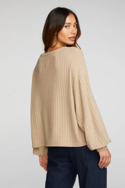 Chaser Brand Poor Boy Rib Long Sleeve Tee Cheap