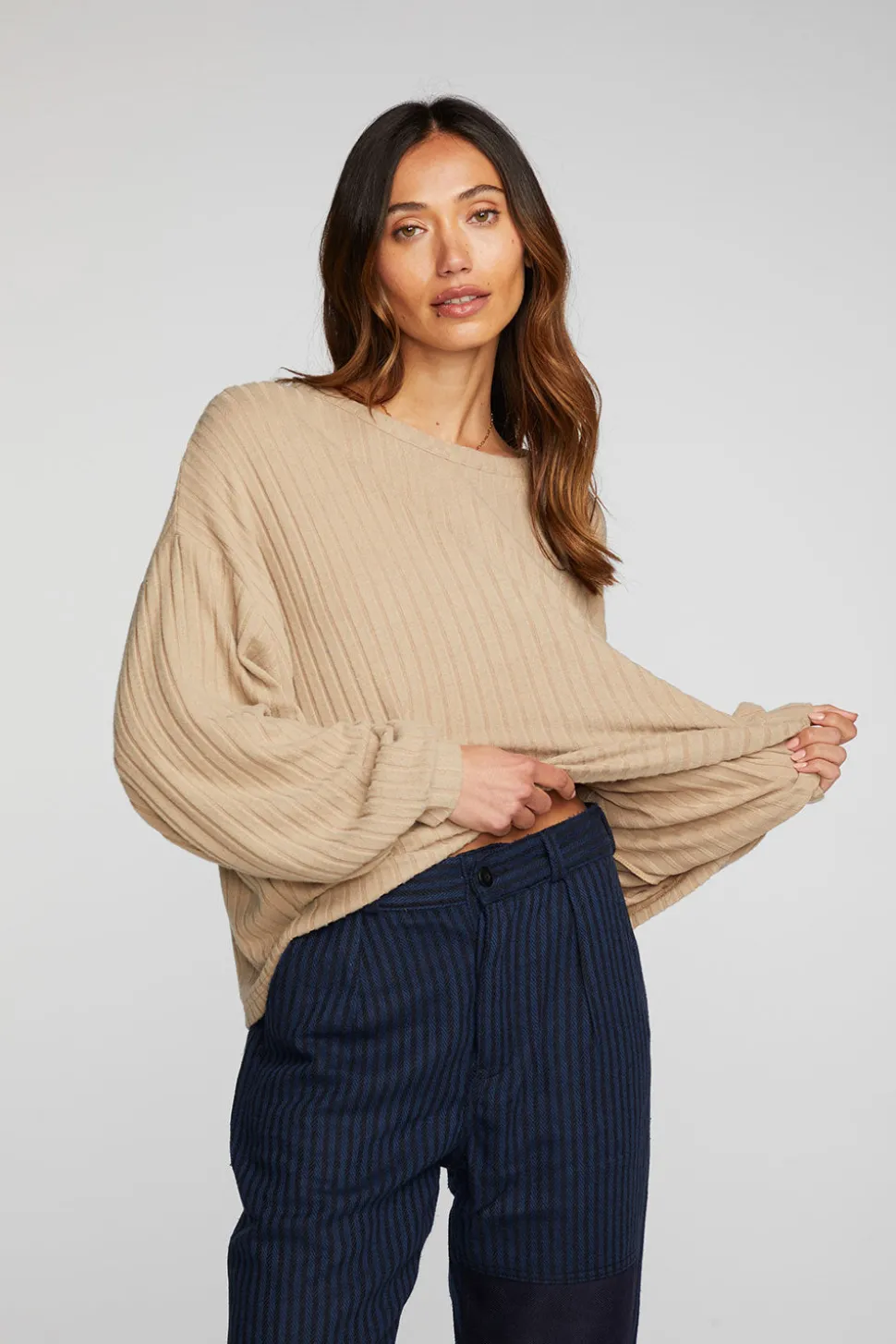 Chaser Brand Poor Boy Rib Long Sleeve Tee Cheap