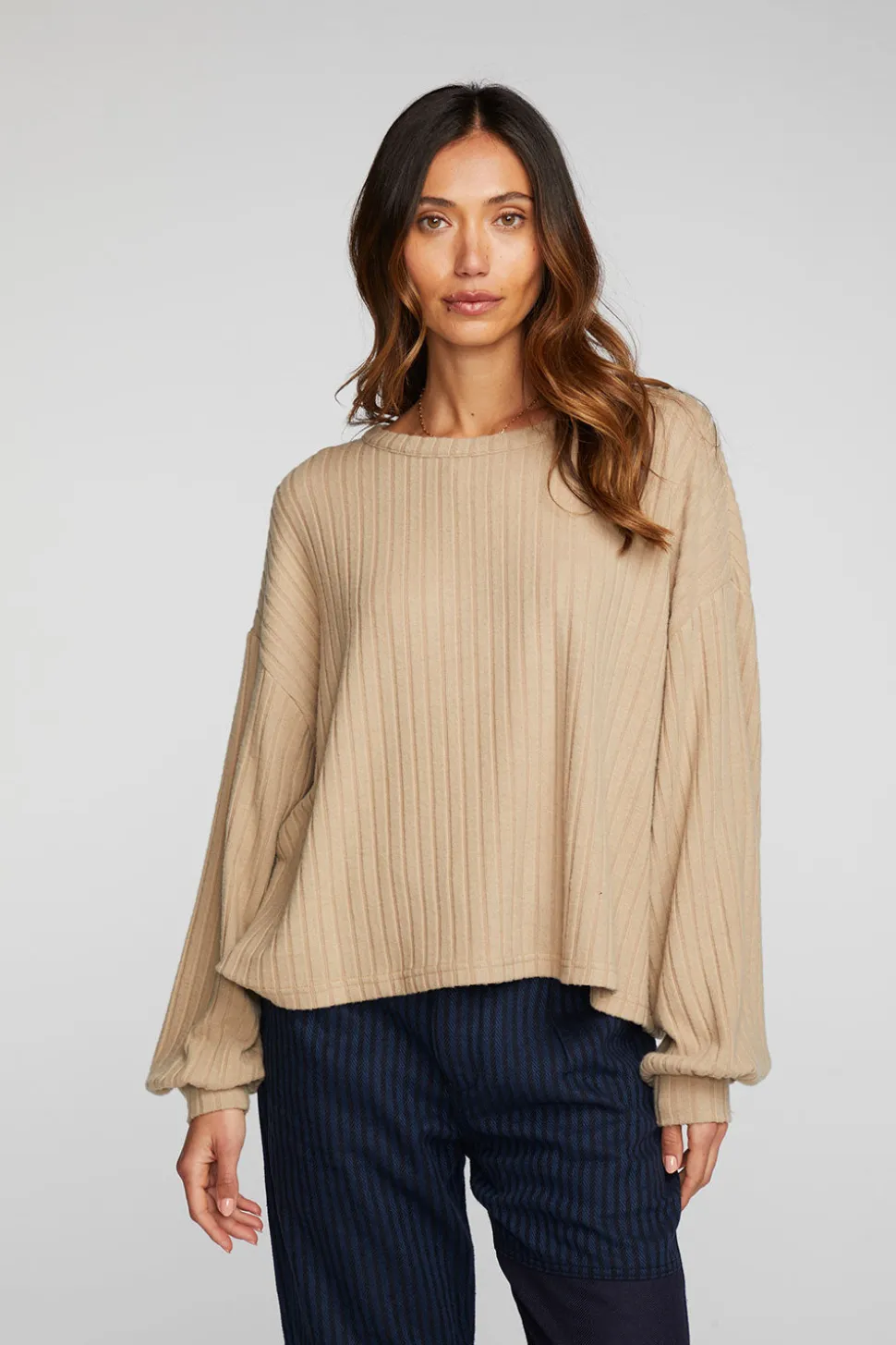 Chaser Brand Poor Boy Rib Long Sleeve Tee Cheap