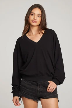 Chaser Brand Poppy Black Pullover Shop