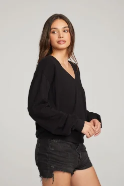 Chaser Brand Poppy Black Pullover Shop