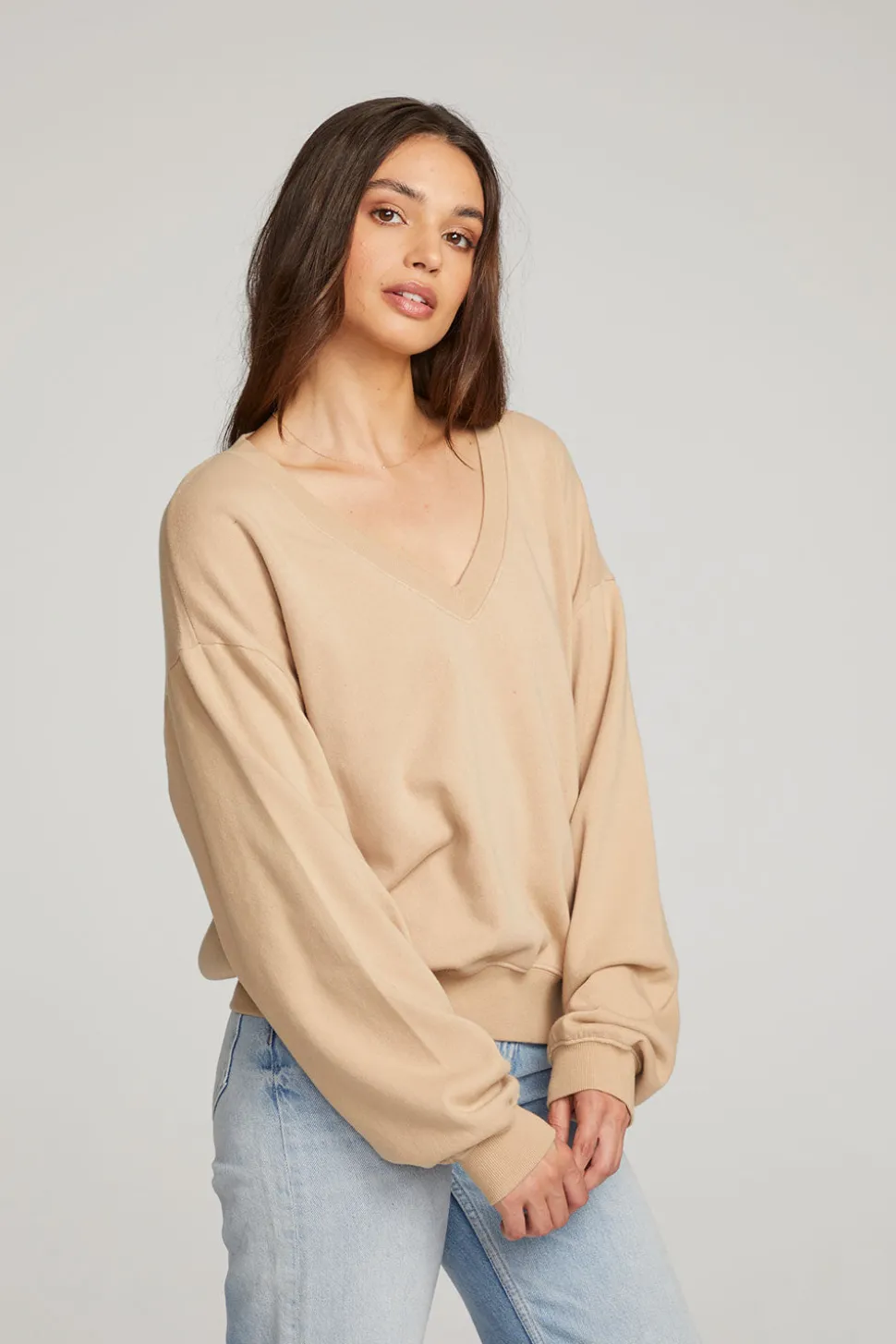 Chaser Brand Poppy Cappuccino Pullover Flash Sale