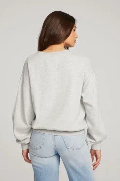 Chaser Brand Poppy Heather Grey Pullover Best