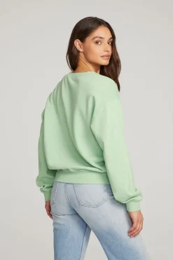 Chaser Brand Poppy Quiet Green Pullover Discount