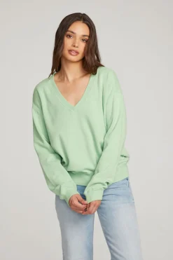 Chaser Brand Poppy Quiet Green Pullover Discount