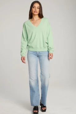 Chaser Brand Poppy Quiet Green Pullover Discount