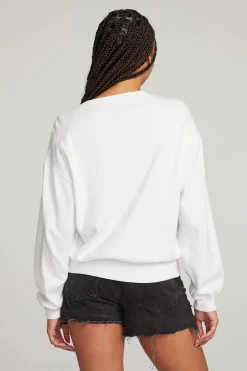 Chaser Brand Poppy White Pullover Best