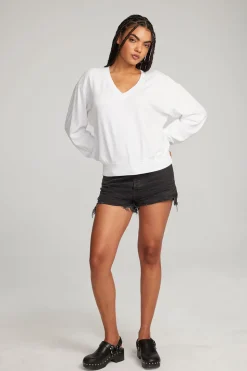 Chaser Brand Poppy White Pullover Best