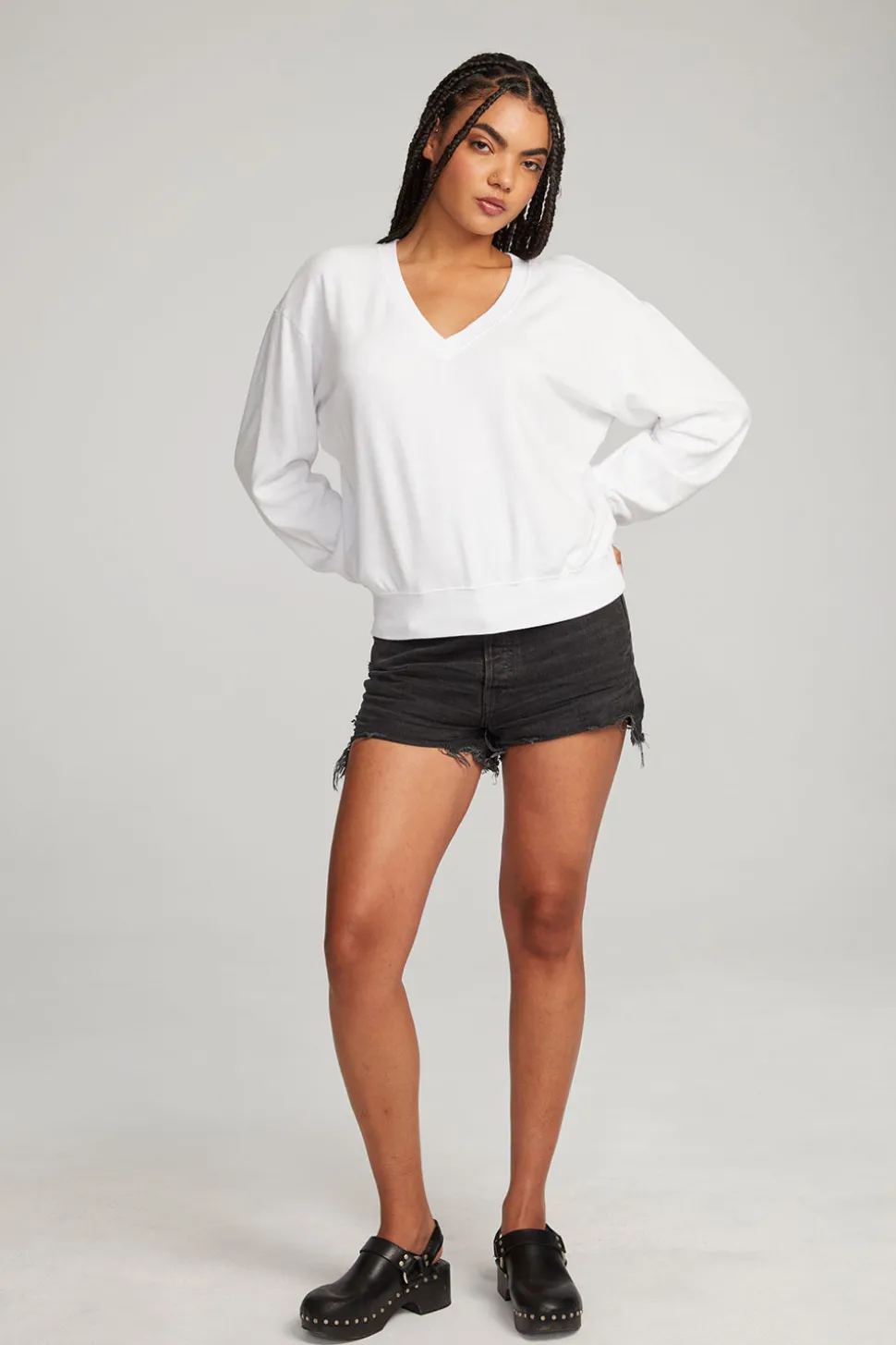 Chaser Brand Poppy White Pullover Best