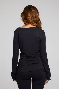 Chaser Brand Priscilla Licorice Long Sleeve Shop