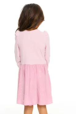 Chaser Brand Puff Long Sleeve Dress With Twirl Skirt Cheap