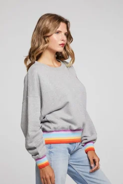 Chaser Brand Rainbow Pullover Flash Sale