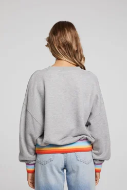 Chaser Brand Rainbow Pullover Flash Sale