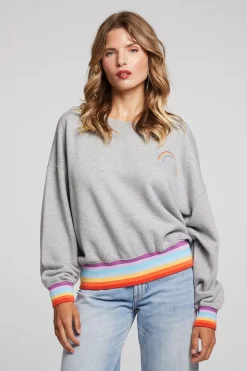 Chaser Brand Rainbow Pullover Flash Sale