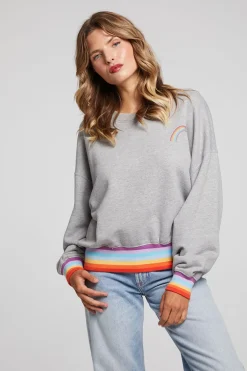 Chaser Brand Rainbow Pullover Flash Sale