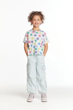 Chaser Brand Rainbow Stars Girls Tee New