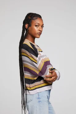 Chaser Brand Ramonee Haight Street Stripe Pullover Outlet
