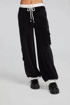 Chaser Brand Raquel Shadow Black Joggers New