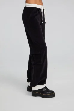 Chaser Brand Raquel Shadow Black Joggers New