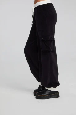 Chaser Brand Raquel Shadow Black Joggers New