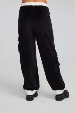 Chaser Brand Raquel Shadow Black Joggers New