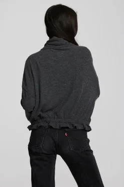 Chaser Brand Recycled Bliss Knit Cropped Pullover With Elastic Waist & Sleeve Outlet