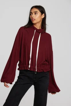 Chaser Brand Recycled Bliss Knit Cropped Pullover With Elastic Waist & Sleeve Cheap