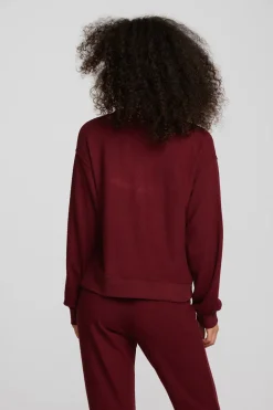 Chaser Brand Recycled Bliss Knit Long Sleeve Henley With Rib Sale