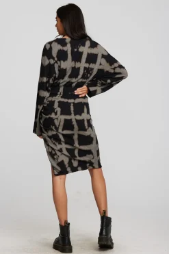 Chaser Brand Recycled Vintage Rib Midi Dress With Shirring And Side Slit Best Sale