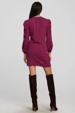 Chaser Brand Recycled Vintage Rib Mini Dress With Deep V And Pearl Snaps Hot