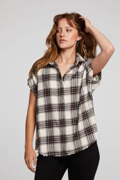 Chaser Brand Rhythm Americana Plaid Button Down Best