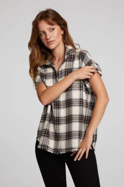 Chaser Brand Rhythm Americana Plaid Button Down Best