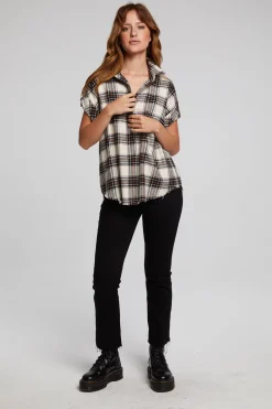 Chaser Brand Rhythm Americana Plaid Button Down Best